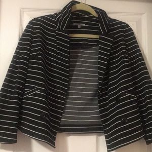 Black and white stripe blazer